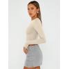 imageTrendy Queen Womens Long Sleeve Crop Tops Basic Slim Fitted Shirts Fashion 2025 Going Out Y2k Tops Teen Girl ClothesApricot