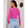 imageTrendy Queen Womens Long Sleeve Going Out Crop Tops Sweetheart Neck Cute Y2k T Shirts Side Slit TeesHotpink