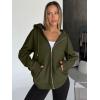 imageTrendy Queen Womens Zip Up Hoodies Oversized Sweatshirts Fall Fashion Outfits Casual Jackets 2025 Winter ClothesArmy Green