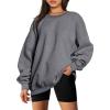 imageTrendy Queen Sweatshirts for Women Hoodies Oversized Crewneck Tops Sweaters Comfy Fall Winter Outfits Clothes 2025 FashionDarkgrey