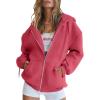 imageTrendy Queen Womens Zip Up Hoodies Oversized Sweatshirts Fall Fashion Outfits Casual Jackets 2025 Winter ClothesWatermelon