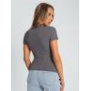 imageTrendy Queen Womens Basic T Shirts Summer Tops 2025 Crop Short Sleeve Y2k Tee Cute Gym Fashion Workout ClothesDeepgrey