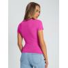 imageTrendy Queen Womens Basic T Shirts Summer Tops 2025 Crop Short Sleeve Y2k Tee Cute Gym Fashion Workout ClothesHotpink