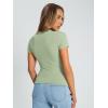 imageTrendy Queen Womens Basic T Shirts Summer Tops 2025 Crop Short Sleeve Y2k Tee Cute Gym Fashion Workout ClothesLightgreen