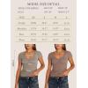 imageTrendy Queen Womens V Neck TShirts Going Out Tops Short Sleeve Slim Fit Basic Y2K Clothes 2025Red