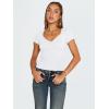 imageTrendy Queen Womens V Neck TShirts Going Out Tops Short Sleeve Slim Fit Basic Y2K Clothes 2025White