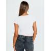 imageTrendy Queen Womens V Neck TShirts Going Out Tops Short Sleeve Slim Fit Basic Y2K Clothes 2025White