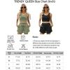 imageTrendy Queen Two Piece Summer Outfits 2 Piece Sets 2025 Sleeveless Matching Lounge Crop Top High Waisted ShortBrown