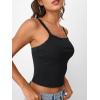 imageTrendy Queen Camisole Lace Tops for Women Spaghetti Strap Going Out Y2K Summer Crop Tank Top Sleeveless Sexy Basic ShirtsBlack