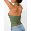 imageTrendy Queen Going Out Tops for Women Halter Tops 2025 Summer Backless Shirts Sleeveless Crop Shirt Y2k Fashion ClothesArmy Green