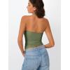 imageTrendy Queen Going Out Tops for Women Halter Tops 2025 Summer Backless Shirts Sleeveless Crop Shirt Y2k Fashion ClothesArmy Green
