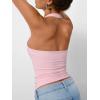 imageTrendy Queen Going Out Tops for Women Halter Tops 2025 Summer Backless Shirts Sleeveless Crop Shirt Y2k Fashion ClothesBabypink