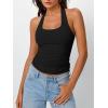 imageTrendy Queen Going Out Tops for Women Halter Tops 2025 Summer Backless Shirts Sleeveless Crop Shirt Y2k Fashion ClothesBlack