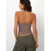 imageTrendy Queen Going Out Tops for Women Halter Tops 2025 Summer Backless Shirts Sleeveless Crop Shirt Y2k Fashion ClothesCoffeegrey