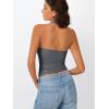 imageTrendy Queen Going Out Tops for Women Halter Tops 2025 Summer Backless Shirts Sleeveless Crop Shirt Y2k Fashion ClothesGreyblue