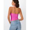 imageTrendy Queen Going Out Tops for Women Halter Tops 2025 Summer Backless Shirts Sleeveless Crop Shirt Y2k Fashion ClothesHot Pink