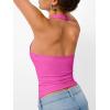 imageTrendy Queen Going Out Tops for Women Halter Tops 2025 Summer Backless Shirts Sleeveless Crop Shirt Y2k Fashion ClothesHot Pink