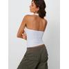 imageTrendy Queen Going Out Tops for Women Halter Tops 2025 Summer Backless Shirts Sleeveless Crop Shirt Y2k Fashion ClothesWhite