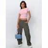 imageTrendy Queen Womens Short Sleeve Tshirts Shirts Summer Going Out Crop Tops Basics Tees Cute Y2k Fashion ClothesPinkwhite