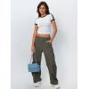 imageTrendy Queen Womens Short Sleeve Tshirts Shirts Summer Going Out Crop Tops Basics Tees Cute Y2k Fashion ClothesWhiteblack