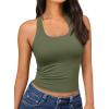 imageTrendy Queen Going Out Tops for Women Halter Tops 2025 Summer Backless Shirts Sleeveless Crop Shirt Y2k Fashion ClothesArmy Green
