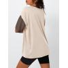 imageTrendy Queen Oversized TShirts for Women Summer Workout Loost Fit Short Sleeve Tops Casual Y2K 2025 Fashion Basic TeesApricot