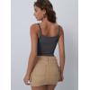 imageTrendy Queen Tanks Women Summer Racerback Crop Tops Camisole Ribbed Tops Shirts Going Out Beach Vacation Outfits 2025Blackgrey
