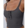 imageTrendy Queen Tanks Women Summer Racerback Crop Tops Camisole Ribbed Tops Shirts Going Out Beach Vacation Outfits 2025Blackgrey