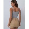 imageTrendy Queen Tanks Women Summer Racerback Crop Tops Camisole Ribbed Tops Shirts Going Out Beach Vacation Outfits 2025Grey