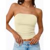 imageTrendy Queen Tube Tops for Women 2025 Summer Going Out Crop Ribbed Tank Bandeau Sexy Fashion Y2k Spring Sleeveless BraApricot