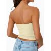 imageTrendy Queen Tube Tops for Women 2025 Summer Going Out Crop Ribbed Tank Bandeau Sexy Fashion Y2k Spring Sleeveless BraApricot