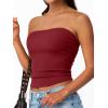 imageTrendy Queen Tube Tops for Women 2025 Summer Going Out Crop Ribbed Tank Bandeau Sexy Fashion Y2k Spring Sleeveless BraWinered
