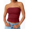 imageTrendy Queen Tube Tops for Women 2025 Summer Going Out Crop Ribbed Tank Bandeau Sexy Fashion Y2k Spring Sleeveless BraWinered