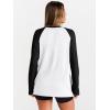 imageTrendy Queen Women Oversized Long Sleeve Shirt 2025 Summer Casual Basics Top Loose Fit Tee Fashion Cute ClothesWhiteblack