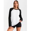 imageTrendy Queen Women Oversized Long Sleeve Shirt 2025 Summer Casual Basics Top Loose Fit Tee Fashion Cute ClothesWhiteblack