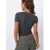 imageTrendy Queen Womens Boat Neck Tops Short Sleeve TShirts Going Out Compression Summer Y2k Basic Clothes 2025Gray