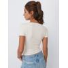 imageTrendy Queen Womens Boat Neck Tops Short Sleeve TShirts Going Out Compression Summer Y2k Basic Clothes 2025Lightapricot