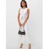 imageTrendy Queen Womens Ribbed Button Down Sleeveless Shirts Summer Going Out Cropped Tank TopWhite