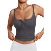 imageTrendy Queen Tanks Women Summer Racerback Crop Tops Camisole Ribbed Tops Shirts Going Out Beach Vacation Outfits 2025Blackgrey