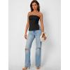 imageTrendy Queen Going Out Tops for Women Summer Spring Tube Tops Cute Off The Shoulder Backless Corset Teen Girls Y2k ClothesBlack
