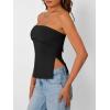 imageTrendy Queen Going Out Tops for Women Summer Spring Tube Tops Cute Off The Shoulder Backless Corset Teen Girls Y2k ClothesBlack