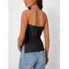 imageTrendy Queen Going Out Tops for Women Summer Spring Tube Tops Cute Off The Shoulder Backless Corset Teen Girls Y2k ClothesBlack
