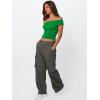 imageTrendy Queen Off The Shoulder Tops for Women Going Out Y2K Summer Cute Shirts Sexy 2025 Double Lined Spring Club OutfitsGreen