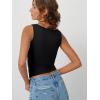 imageTrendy Queen Womens Going Out Tank Tops 2025 Cowl Neck V Basic Cute Sleeveless Shirts Summer Fashion Outfits ClothesBlack