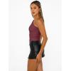 imageTrendy Queen Womens Going Out Tops Summer Spring Tank Crop Outfit Cute Y2k Shirts Corset Fashion Workout Clothes 2025Wine Red