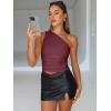 imageTrendy Queen Womens Going Out Tops Summer Spring Tank Crop Outfit Cute Y2k Shirts Corset Fashion Workout Clothes 2025Wine Red