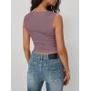 imageTrendy Queen Women Going Out Casual Tank Tops Spring Summer Basic Cute 2025 Sleeveless Shirt Y2K Fashion Outfit ClothesNutmeg