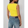 imageTrendy Queen Women Going Out Casual Tank Tops Spring Summer Basic Cute 2025 Sleeveless Shirt Y2K Fashion Outfit ClothesYellow