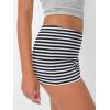 imageTrendy Queen Pajama Shorts Women Micro Low Rise Striped Boxers Trendy Spandex Bottoms 2025 Comfy Summer Lounge Sleepwear SXLBlackwhite
