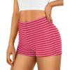 imageTrendy Queen Pajama Shorts Women Micro Low Rise Striped Boxers Trendy Spandex Bottoms 2025 Comfy Summer Lounge Sleepwear SXLRedpink